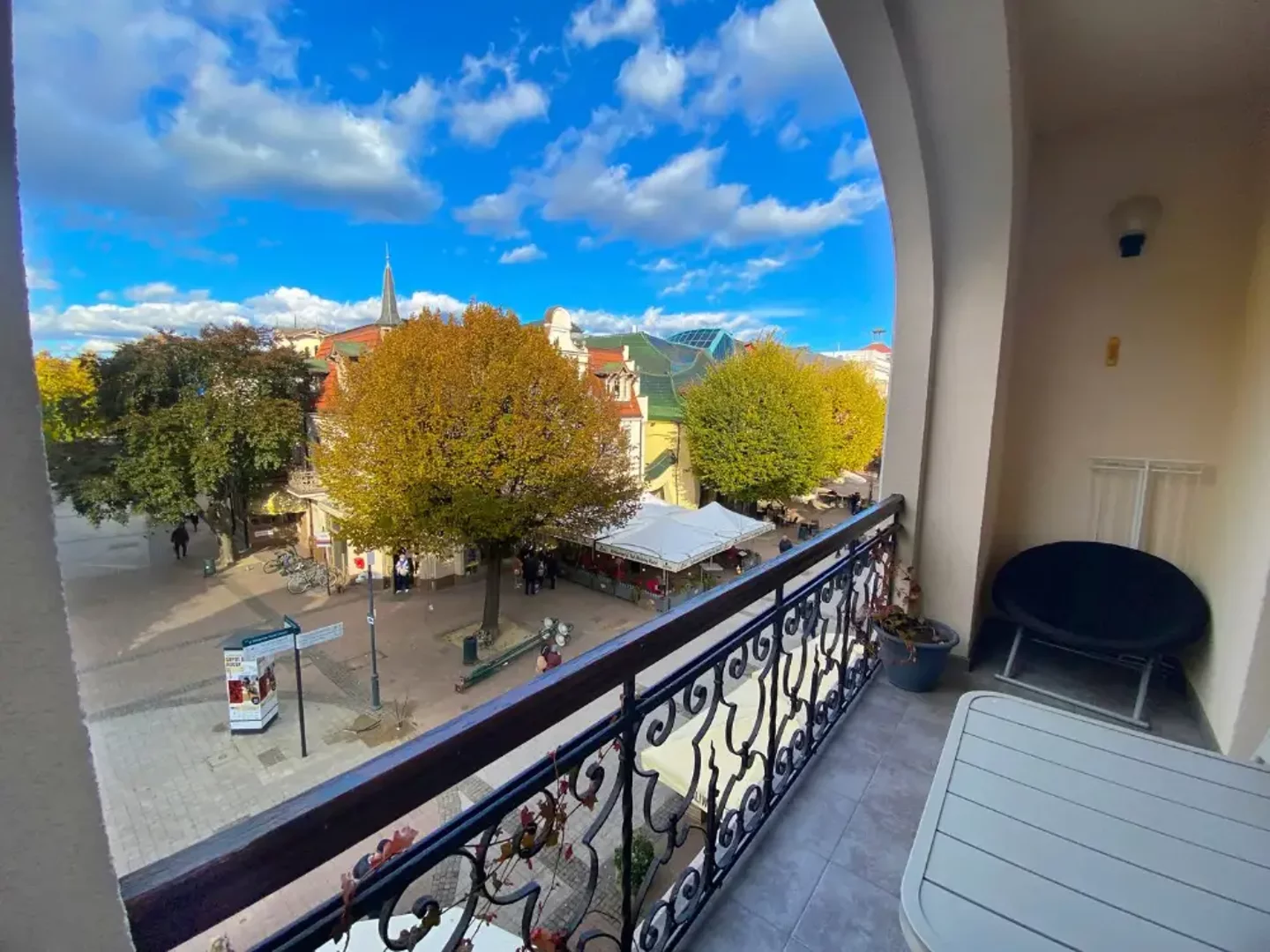 Widok z balkonu apartamentu Comfy przy ul. Monte Cassino w Sopocie